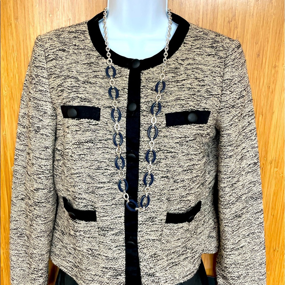 MNG by Mango Black&Gray Casual Jacket